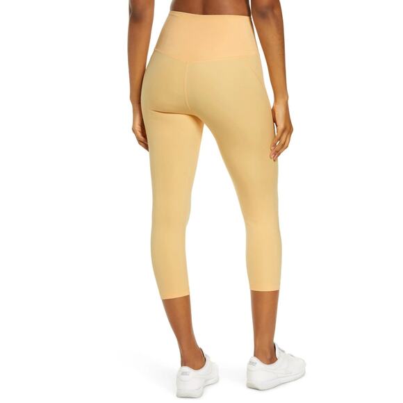 Girlfriend Collective Leggings Womens Size XS High Waist Capri Sunburst Yellow - Picture 3 of 8